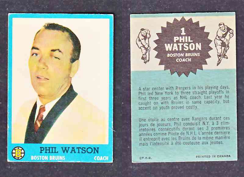 1962-63 TOPPS HOCKEY CARD P. WATSON  # 1 photo