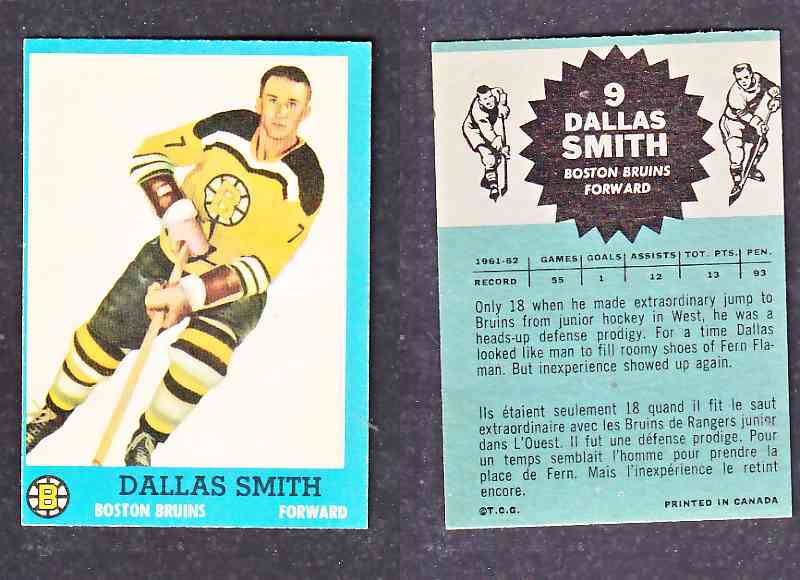 1962-63 TOPPS HOCKEY CARD D. SMITH # 9 photo