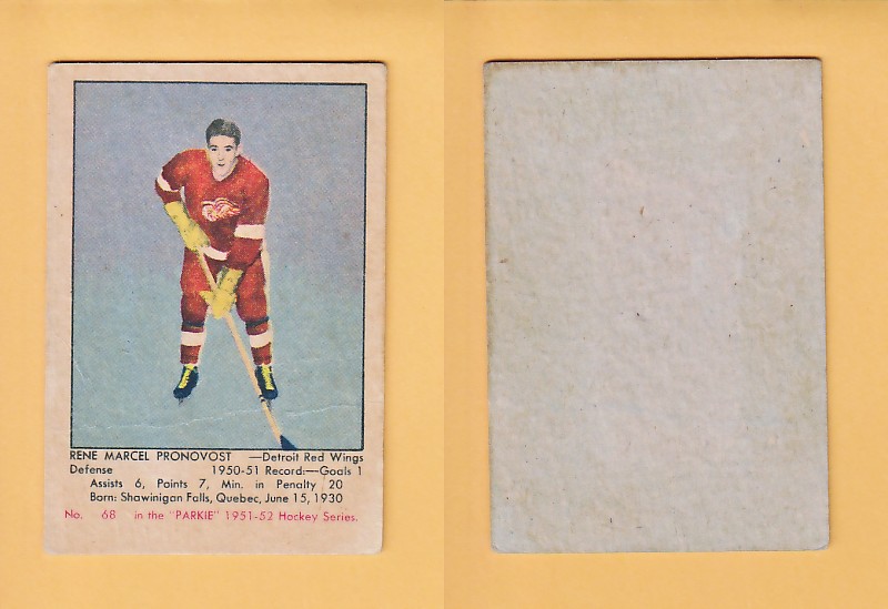 Cs Parkhurst Hockey Card Marcel Pronovost