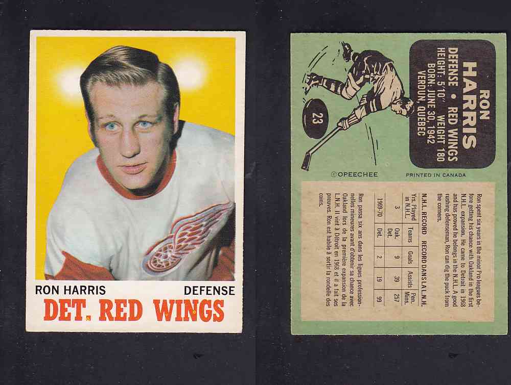 1970-71 O-PEE-CHEE HOCKEY CARD #23 R. HARRIS photo