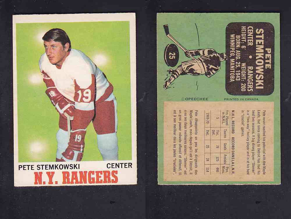 1970-71 O-PEE-CHEE HOCKEY CARD #25 P. STEMKOWSKI photo