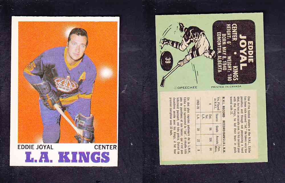 1970-71 O-PEE-CHEE HOCKEY CARD #39 E. JOYAL photo