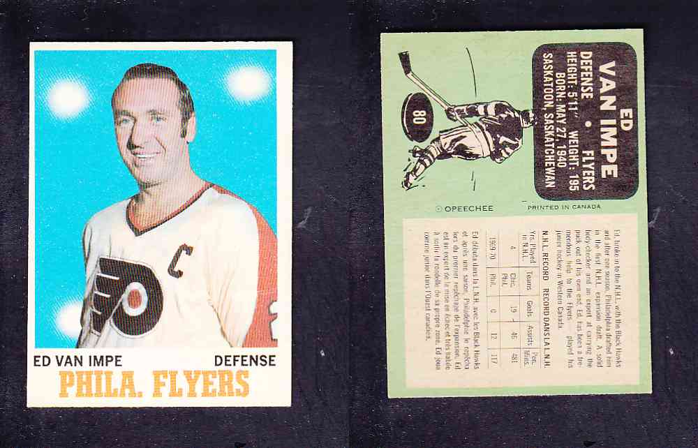 1970-71 O-PEE-CHEE HOCKEY CARD #80 E. VAN IMPE photo