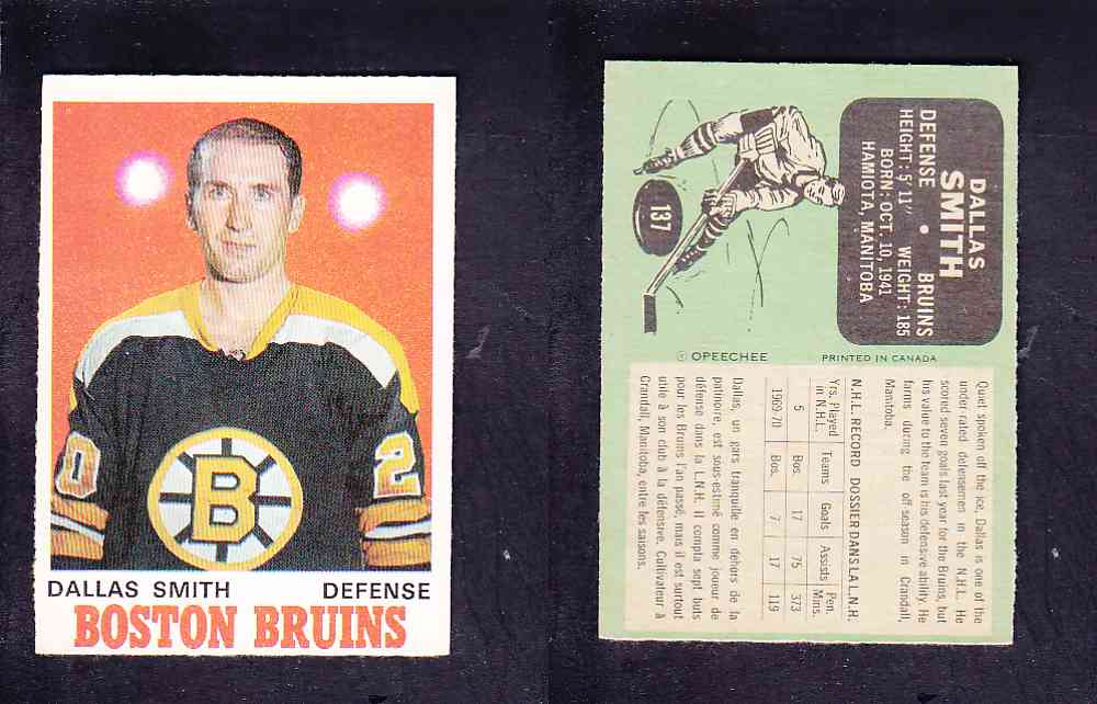 1970-71 O-PEE-CHEE HOCKEY CARD #137 D. SMITH photo