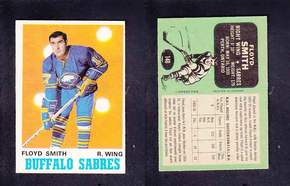 1970-71 O-PEE-CHEE HOCKEY CARD #140 F. SMITH photo