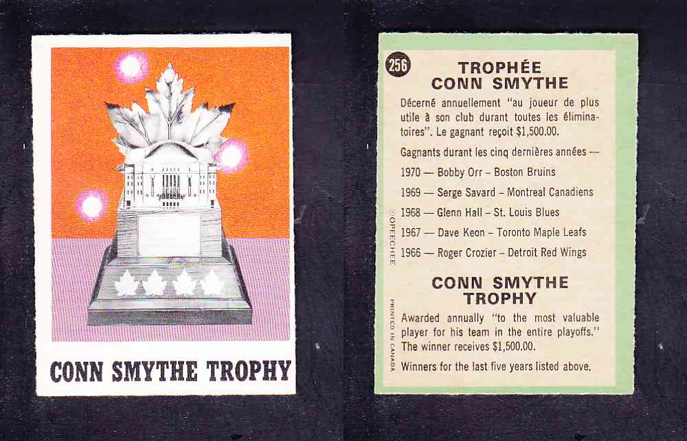 1970-71 O-PEE-CHEE HOCKEY CARD #256 CONN SMYTHE TROPHY photo