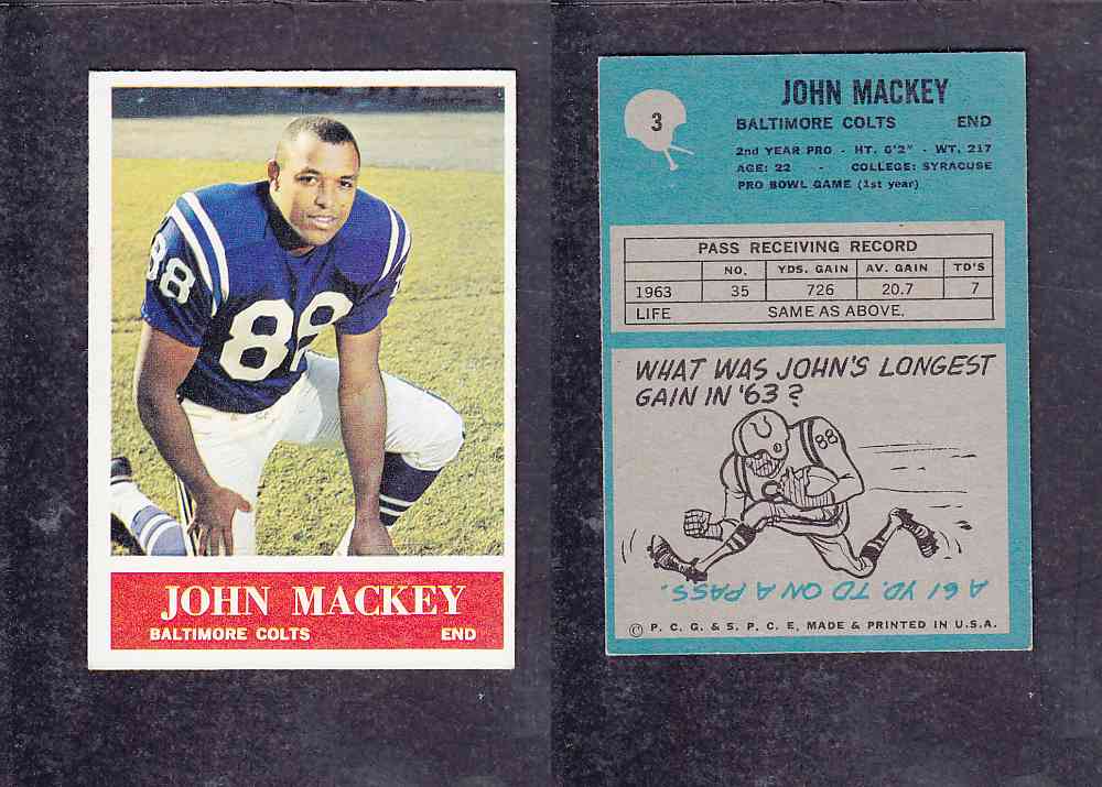 1965 NFL PHILADELPHIA FOOTBALL CARD #3 R. BERRY photo