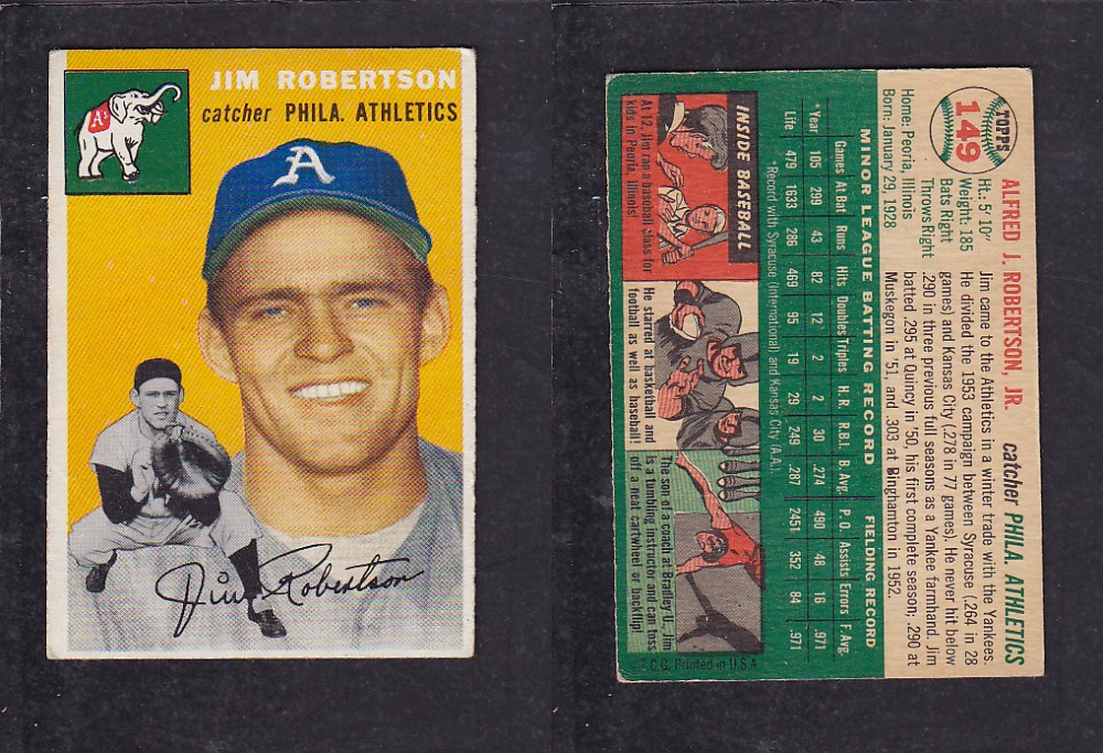 1952 TOPPS BASEBALL CARD #149 A. ROBERTSON photo