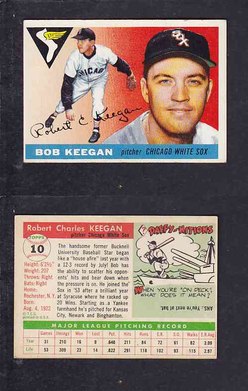 1955 TOPPS BASEBALL CARD #10 R. KEEGAN photo