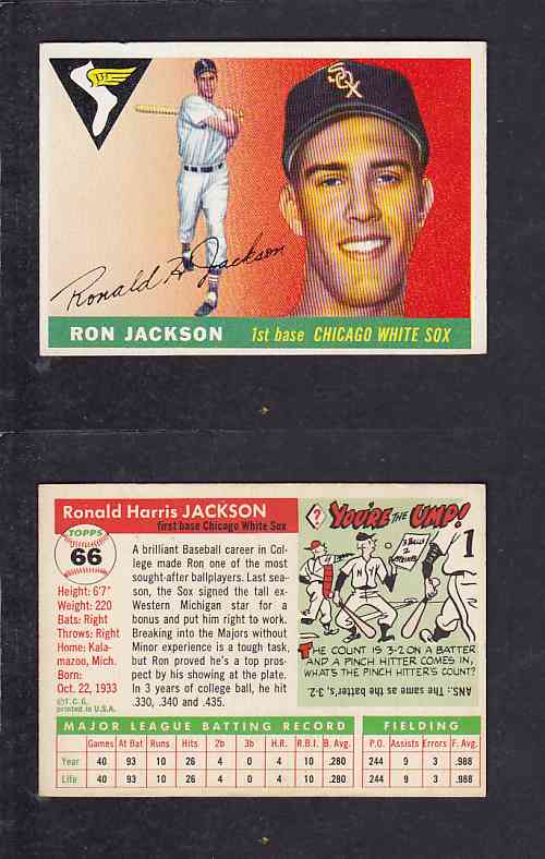 1955 TOPPS BASEBALL CARD #66 R. JACKSON photo