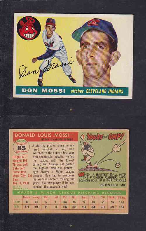 1955 TOPPS BASEBALL CARD #85 D. MOSSI photo