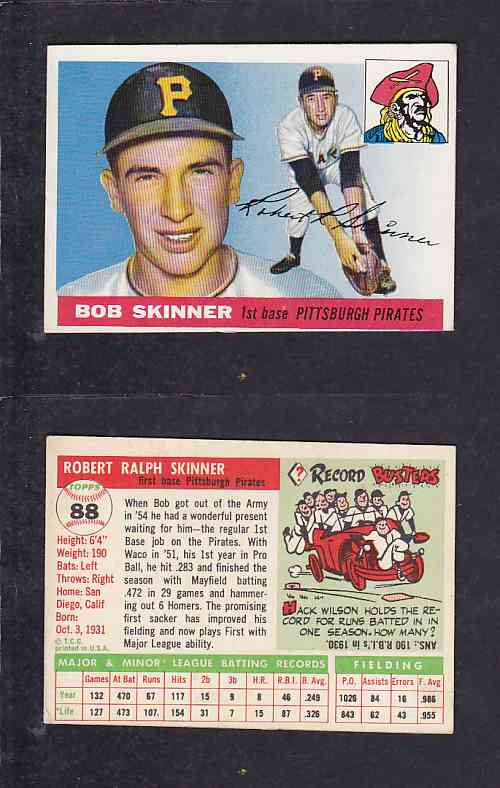 1955 TOPPS BASEBALL CARD #88 R. SKINNER photo