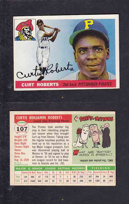 1955 TOPPS BASEBALL CARD #107 C. ROBERTS photo