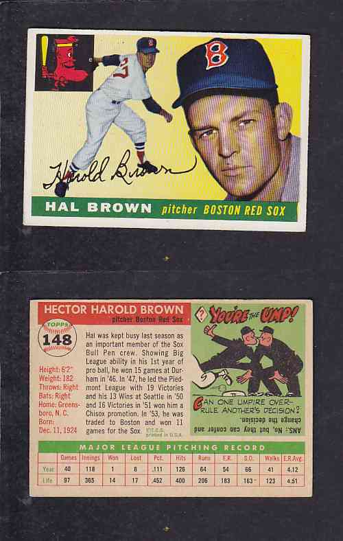 1955 TOPPS BASEBALL CARD #148 H. BROWN photo