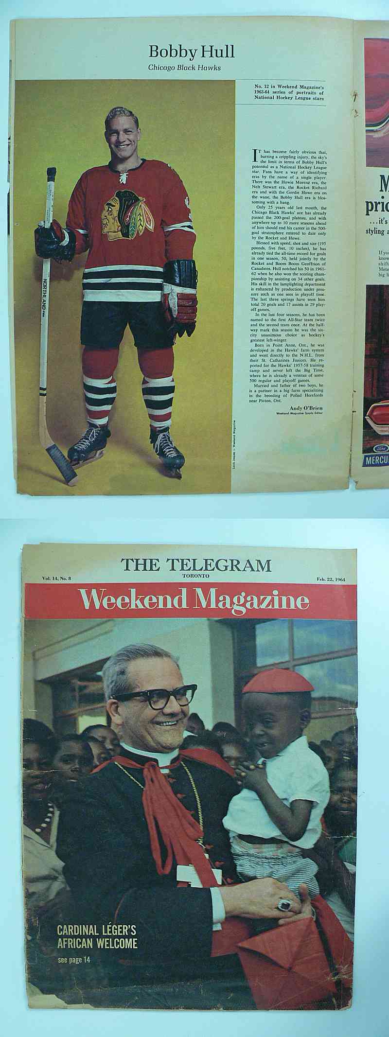 1964 WEEKEND FULL MAGAZINE B.HULL PHOTO photo