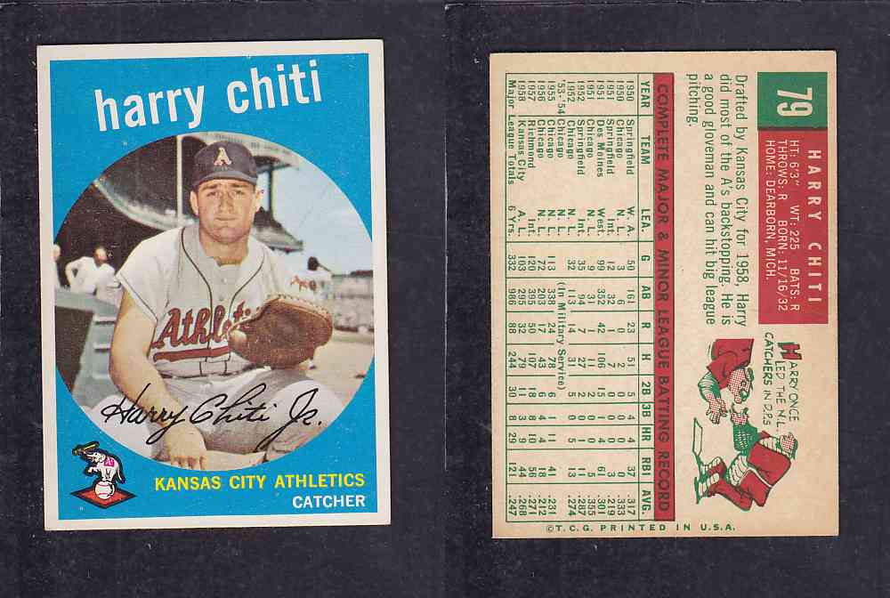 1959 TOPPS BASEBALL CARD #79  H.  CHITI photo