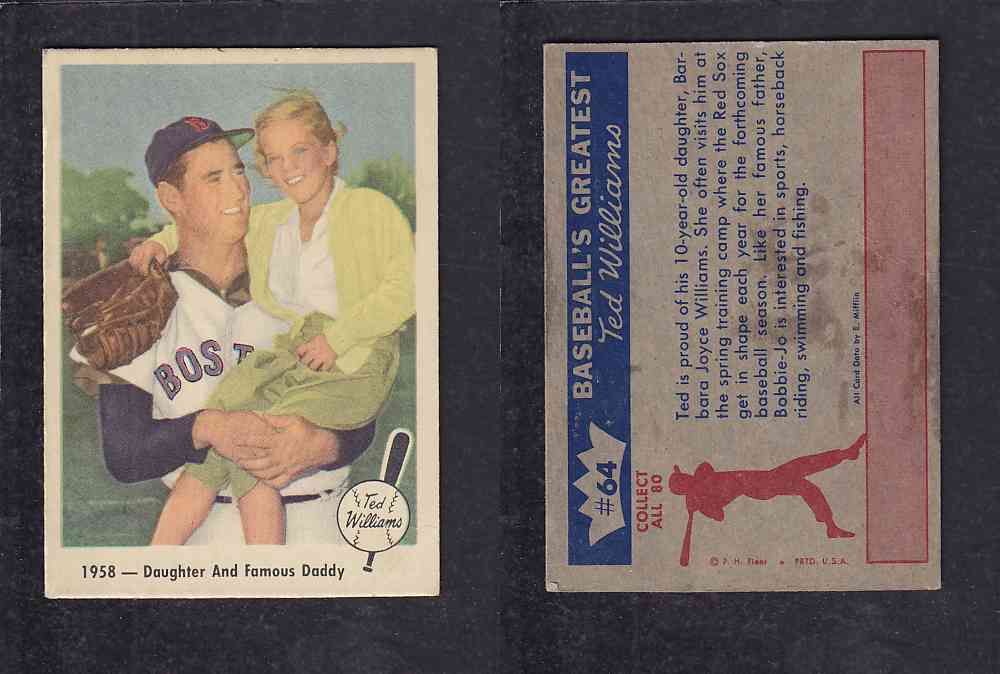 1959  FLEER TED WILLIAMS BASEBALL CARD #64 photo
