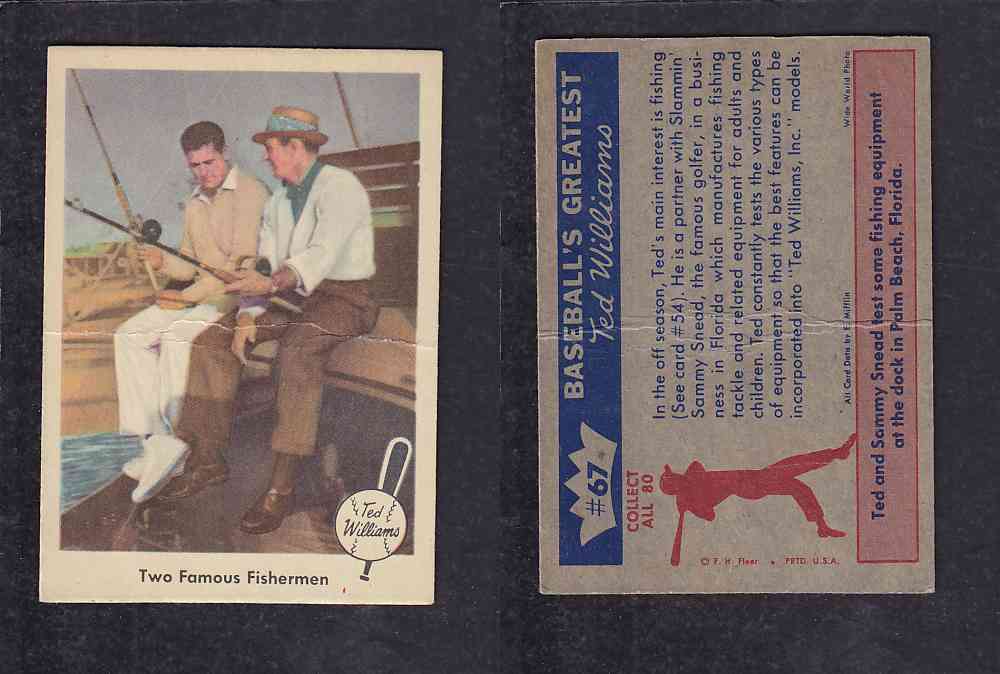 1959  FLEER TED WILLIAMS BASEBALL CARD #67  photo