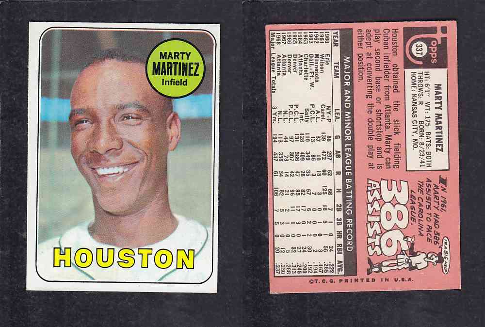 1969 TOPPS BASEBALL CARD #337 M. MARTINEZ photo