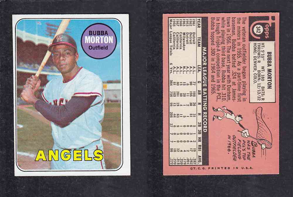 1969 TOPPS BASEBALL CARD #342 M. MORTON photo