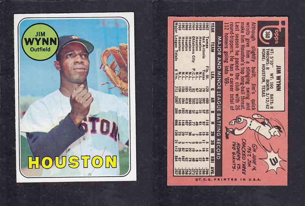 1969 TOPPS BASEBALL CARD #360 M. WYNN photo