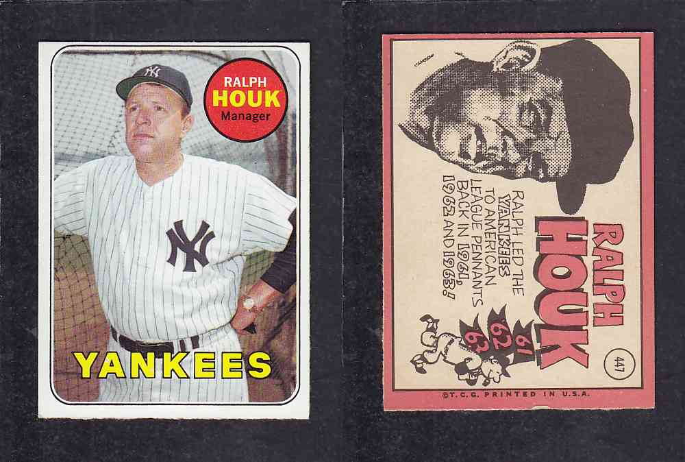 1969 TOPPS BASEBALL CARD #447 M. HOUK photo