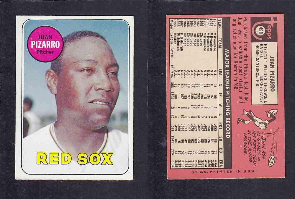 1969 TOPPS BASEBALL CARD #498 M. PIZZARO photo