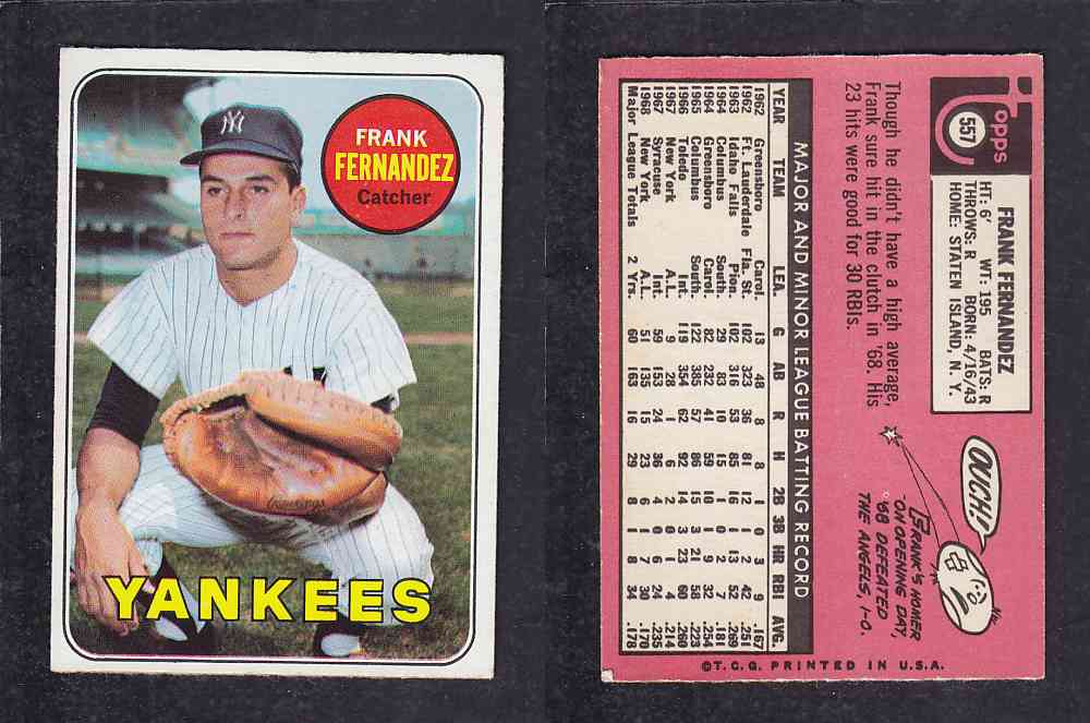 1969 TOPPS BASEBALL CARD #557 M. FERNANDEZ photo