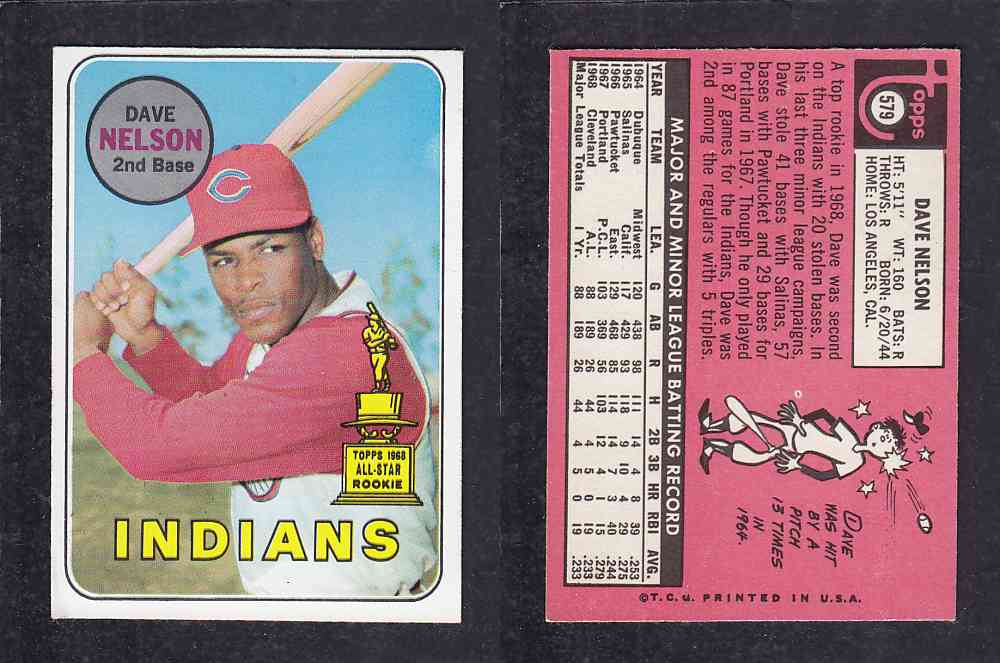 1969 TOPPS BASEBALL CARD #579 M. NELSON photo