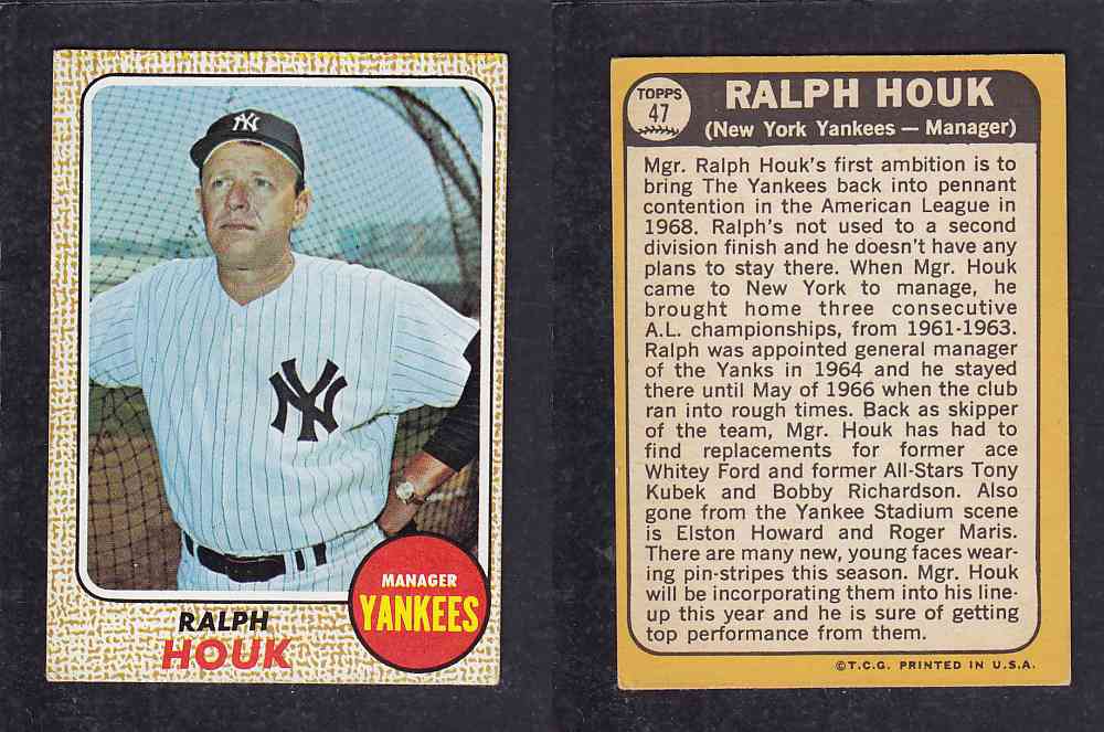 1968 TOPPS BASEBALL CARD  #47   R. HOUK photo