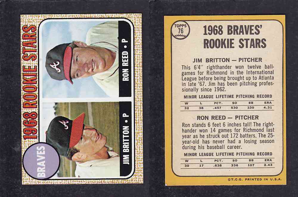 1968 TOPPS BASEBALL CARD  #76  ROOKIE STARS photo