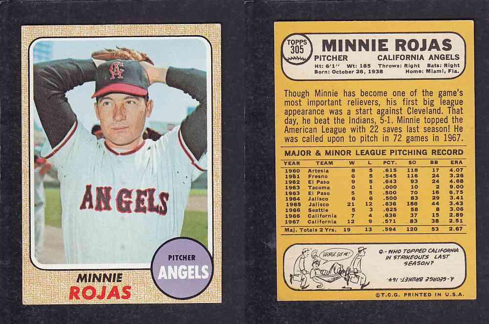 1968 TOPPS BASEBALL CARD  #305  M. ROJAS photo