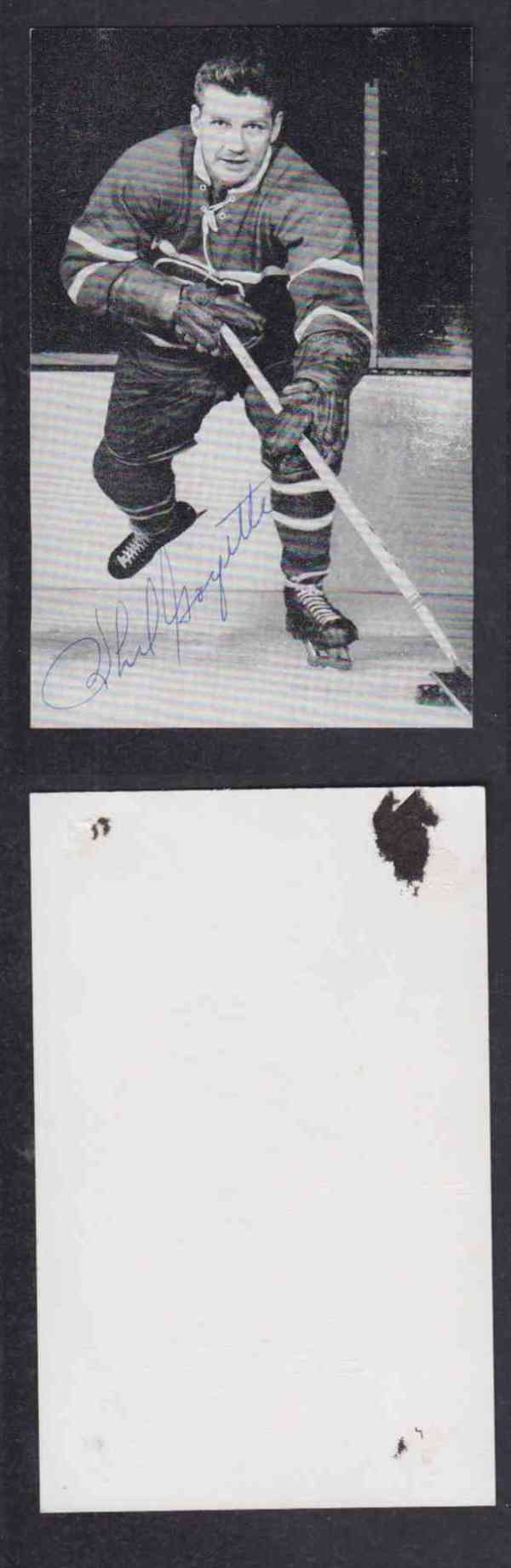 1960 'S MONTREAL CANADIENS P.GOYETTE  AUTOGRAPHED POST CARD photo