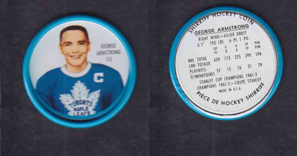 1962-63 SHIRRIFF HOCKEY COIN #10 G. ARMSTRONG photo