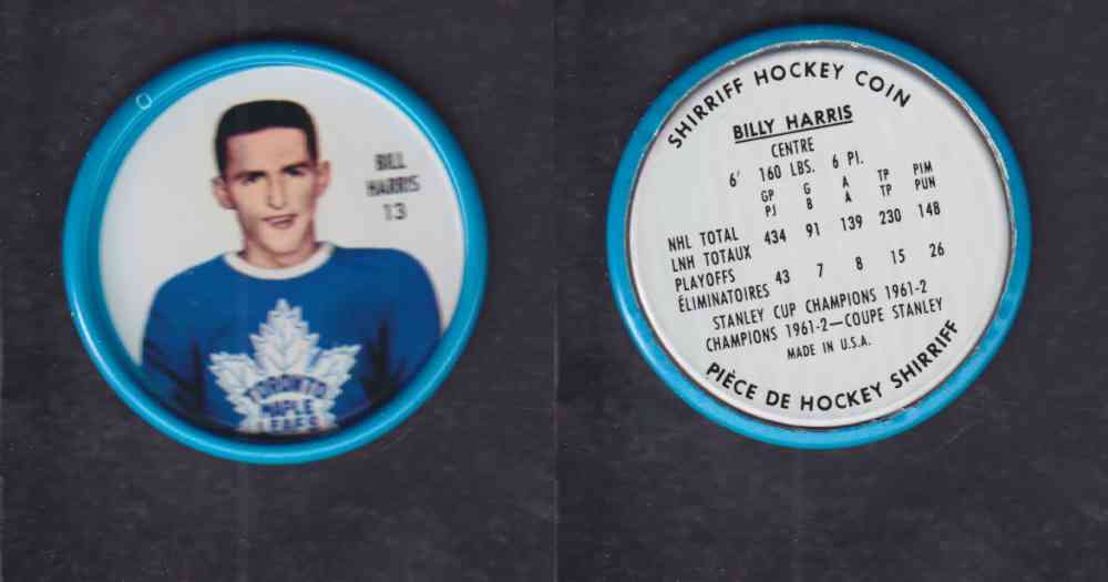 1962-63 SHIRRIFF HOCKEY COIN #13 B. HARRIS photo