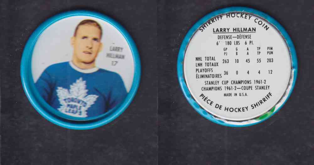 1962-63 SHIRRIFF HOCKEY COIN #17 L. HILLMAN photo