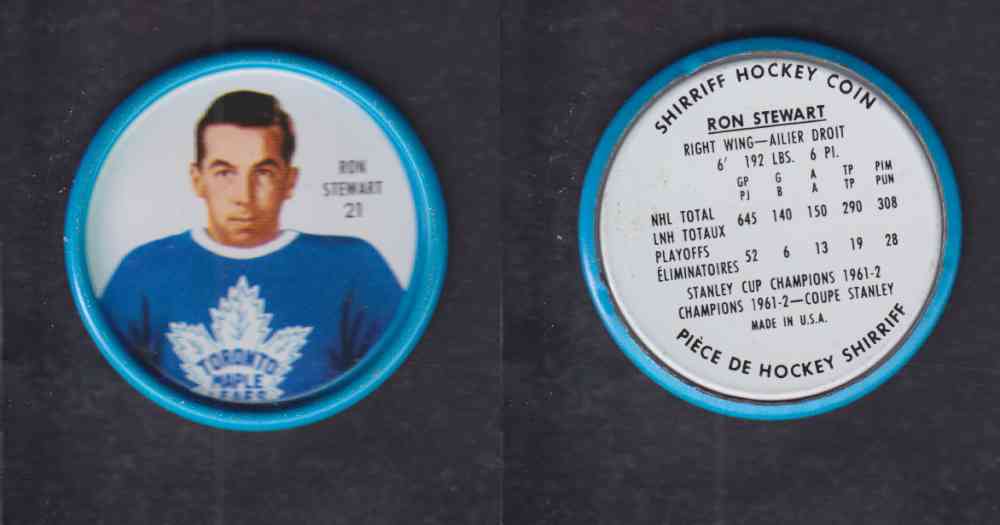 1962-63 SHIRRIFF HOCKEY COIN #21 R. STEWART photo