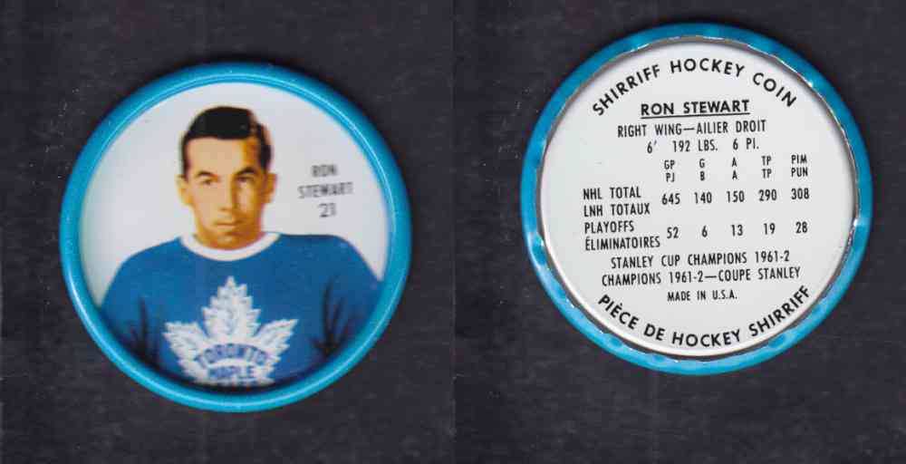 1962-63 SHIRRIFF HOCKEY COIN #21 R. STEWART photo