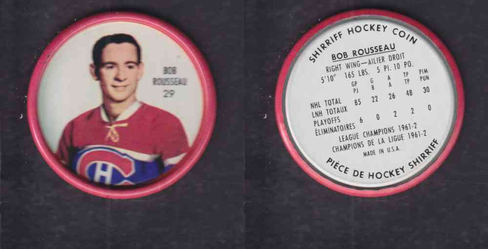 1962-63 SHIRRIFF HOCKEY COIN #29 B. ROUSSEAU photo