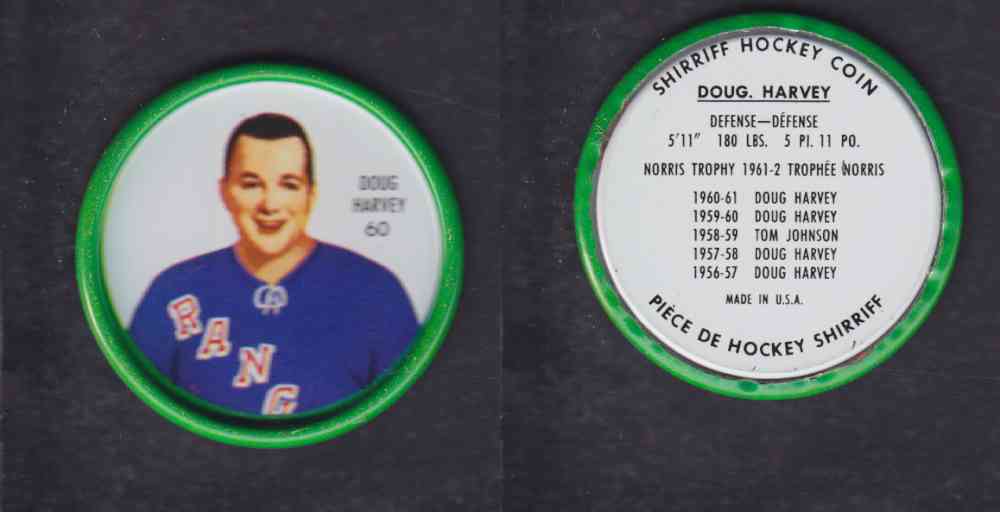 1962-63 SHIRRIFF HOCKEY COIN #60 D. HARVEY photo