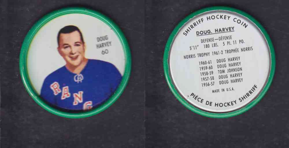 1962-63 SHIRRIFF HOCKEY COIN #60 D. HARVEY photo