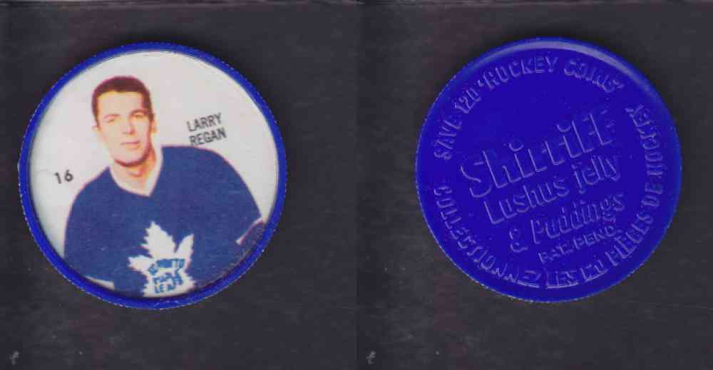 1960-61 SHIRRIFF HOCKEY COIN  #16  L. REGAN photo