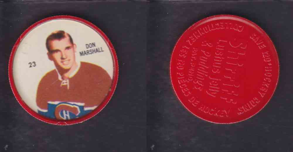 1960-61 SHIRRIFF HOCKEY COIN  #23  D. MARSHALL photo