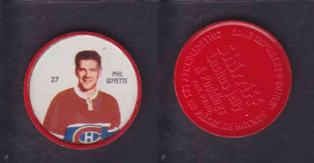 1960-61 SHIRRIFF HOCKEY COIN  #27  P. GOYETTE photo