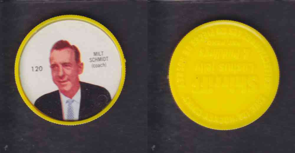 1960-61 SHIRRIFF HOCKEY COIN  #120  M. SCHMIDT photo