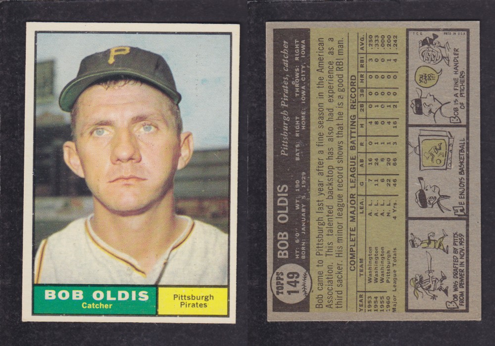 1962  TOPPS BASEBALL CARD #149  B. OLDIS photo