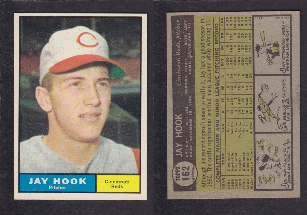 1962  TOPPS BASEBALL CARD #162  J. HOOK photo