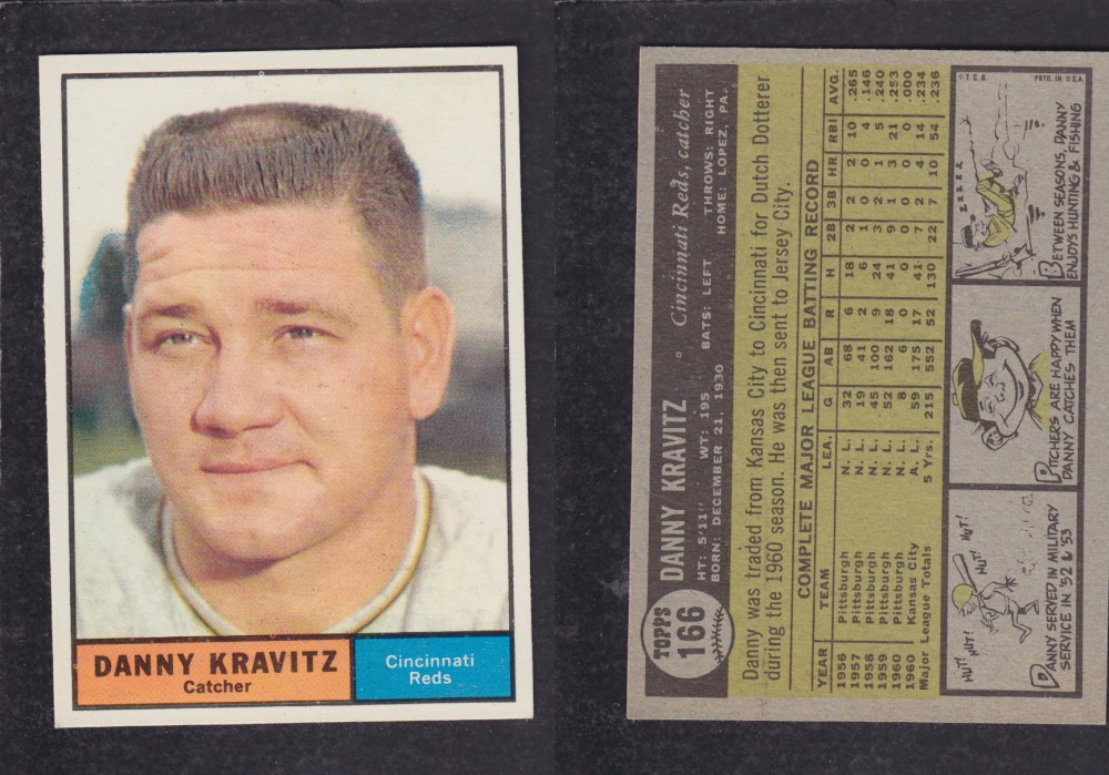 1962  TOPPS BASEBALL CARD #166  D. KRAVITZ photo