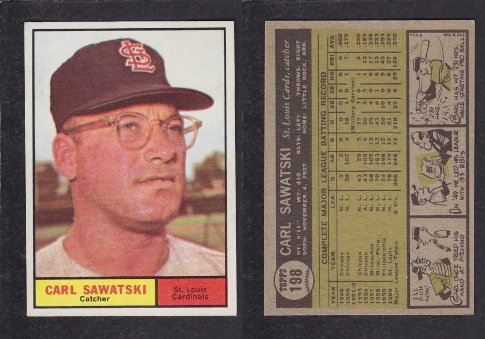 1962  TOPPS BASEBALL CARD #198  C. SAWATSKI photo