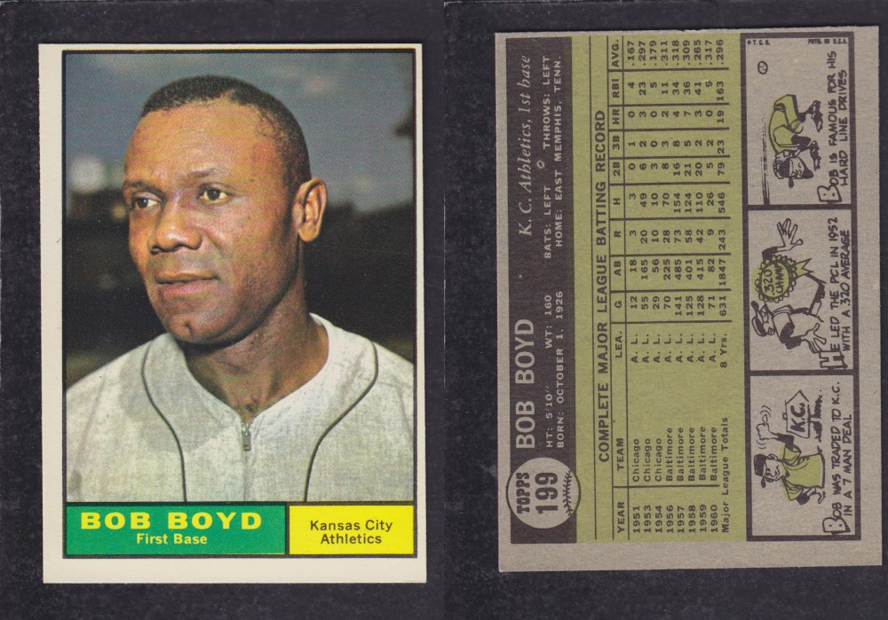 1962  TOPPS BASEBALL CARD #199  B. BOYD photo